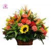 Canasta de flores en cali