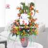 Florero de rosas con peluche en cali